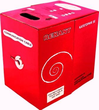 REXANT Кабель витая пара U/UTP, категория 5e, PE, 4PR, 24AWG, внешний, черный, 305 м REXANT Кабель витая пара U/UTP, категория 5e, PE, 4PR, 24AWG, внешний, черный, 305 м