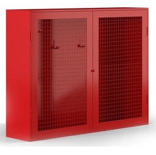 Щит пожарный закрытый металлический, двери с сеткой (без комплекта)
