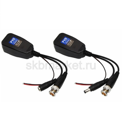 Приемо-передатчик видео (BNC)+питание+аудио по витой паре (8P8C)