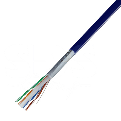 REXANT Кабель витая пара F/UTP, категория 6, PVC, 4PR, 23AWG, внутренний, синий, 305 м