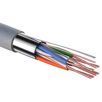 PROconnect Кабель витая пара, F/UTP, категория 5е, PVC, 4PR, 24AWG, внутренний, серый, 305м