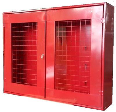 Щит пожарный закрытый металлический, двери с сеткой (без комплекта)