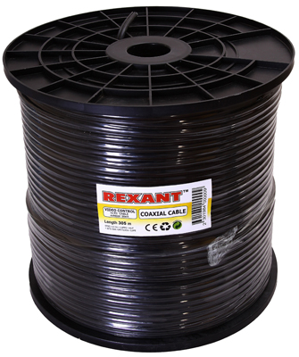 Кабель ККСВ-П+2х0,5 мм (бухта 305 м) черный REXANT