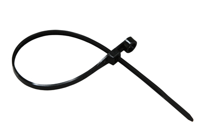 Хомут-стяжка нейлоновая под винт REXANT 200x4,3 мм, черная, упаковка 100 шт.