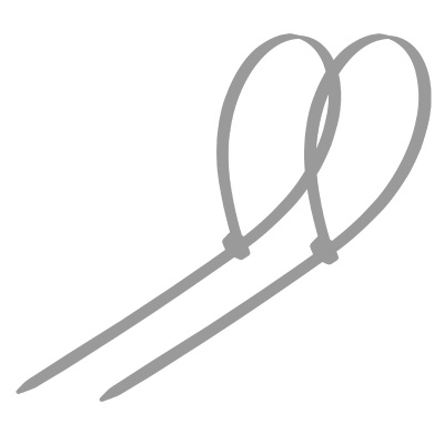 Хомут-стяжка кабельная нейлоновая REXANT 250 x3,6мм, серая, упаковка 100 шт.