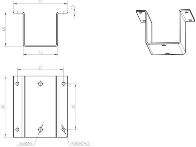 Кронштейн потолочный для ИПДЛ-52/52М