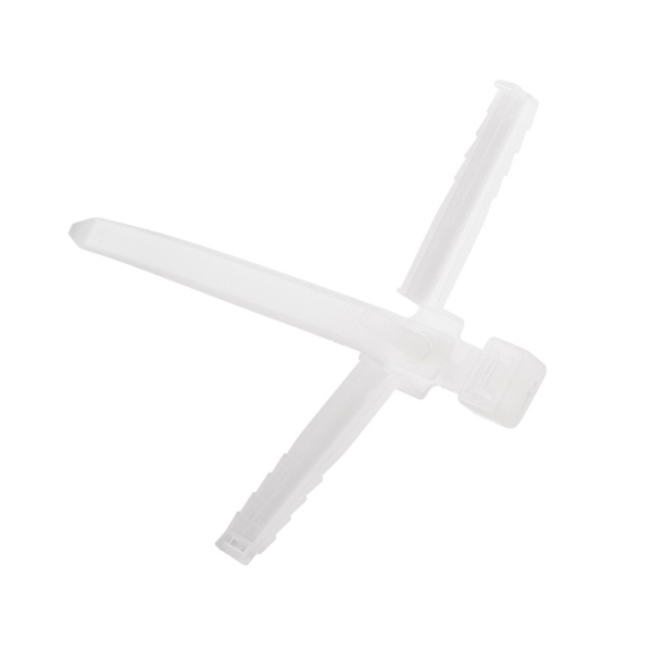 Хомут-стяжка нейлоновая с дюбелем REXANT 150x7,0 мм, ø 8,0 мм, белая, упаковка 50 шт.