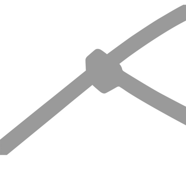 Хомут-стяжка кабельная нейлоновая REXANT 250 x3,6мм, серая, упаковка 100 шт.