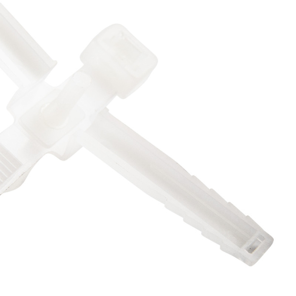 Хомут-стяжка нейлоновая с дюбелем REXANT 150x7,0 мм, ø 8,0 мм, белая, упаковка 50 шт.